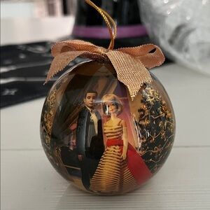 Elegant Barbie  Holiday Ornament with Gold Ribbon